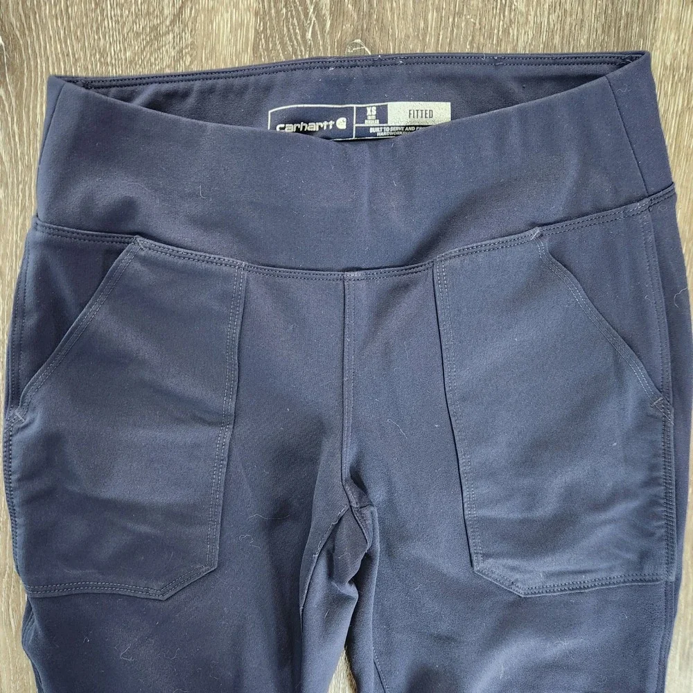 Carhartt Force Fitted Utility Leggings Navy Blue Work Pants Womens XS Regular